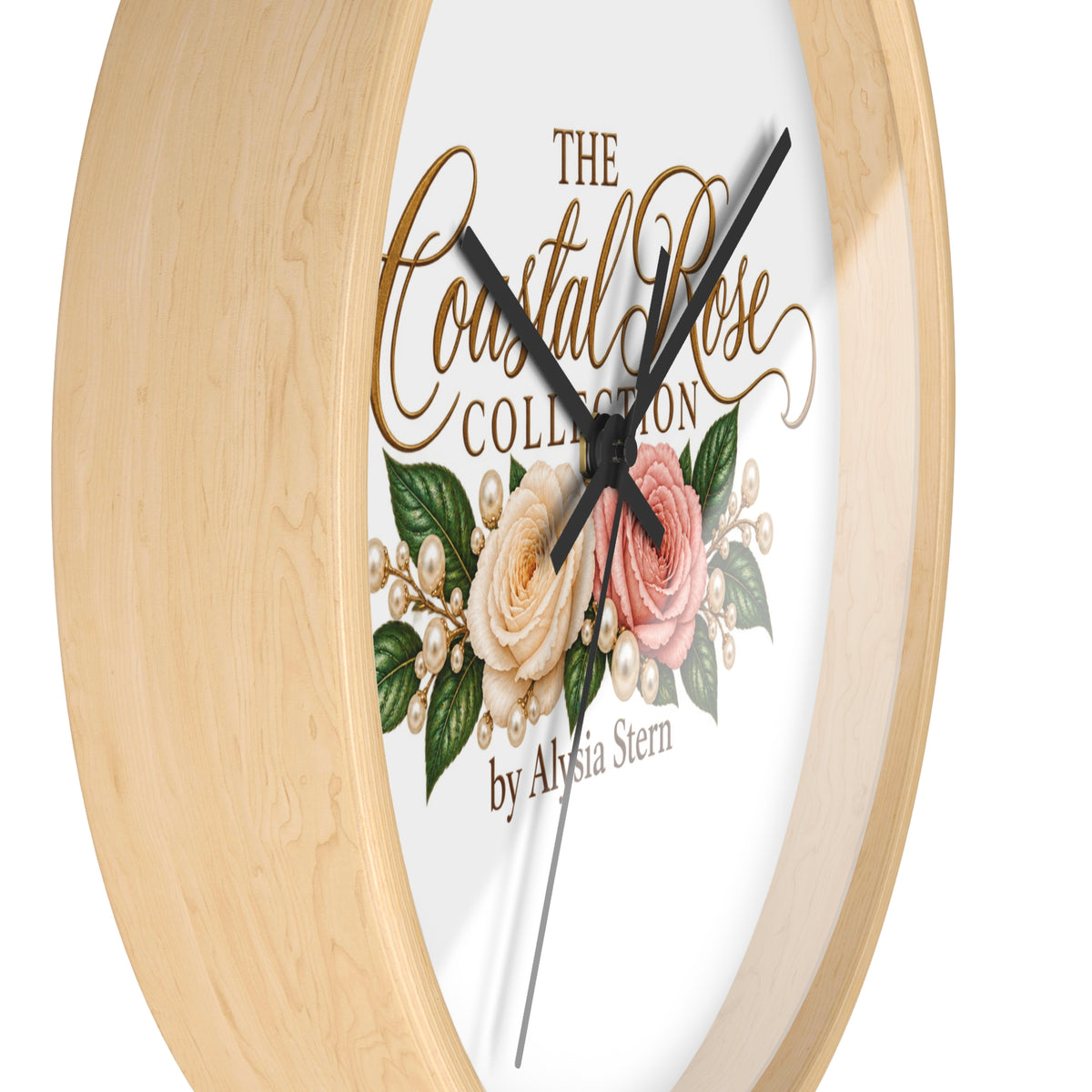 The Coastal Rose Floral Wall Clock