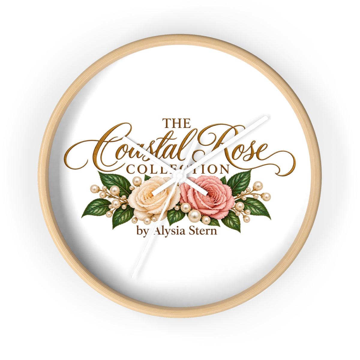 The Coastal Rose Floral Wall Clock