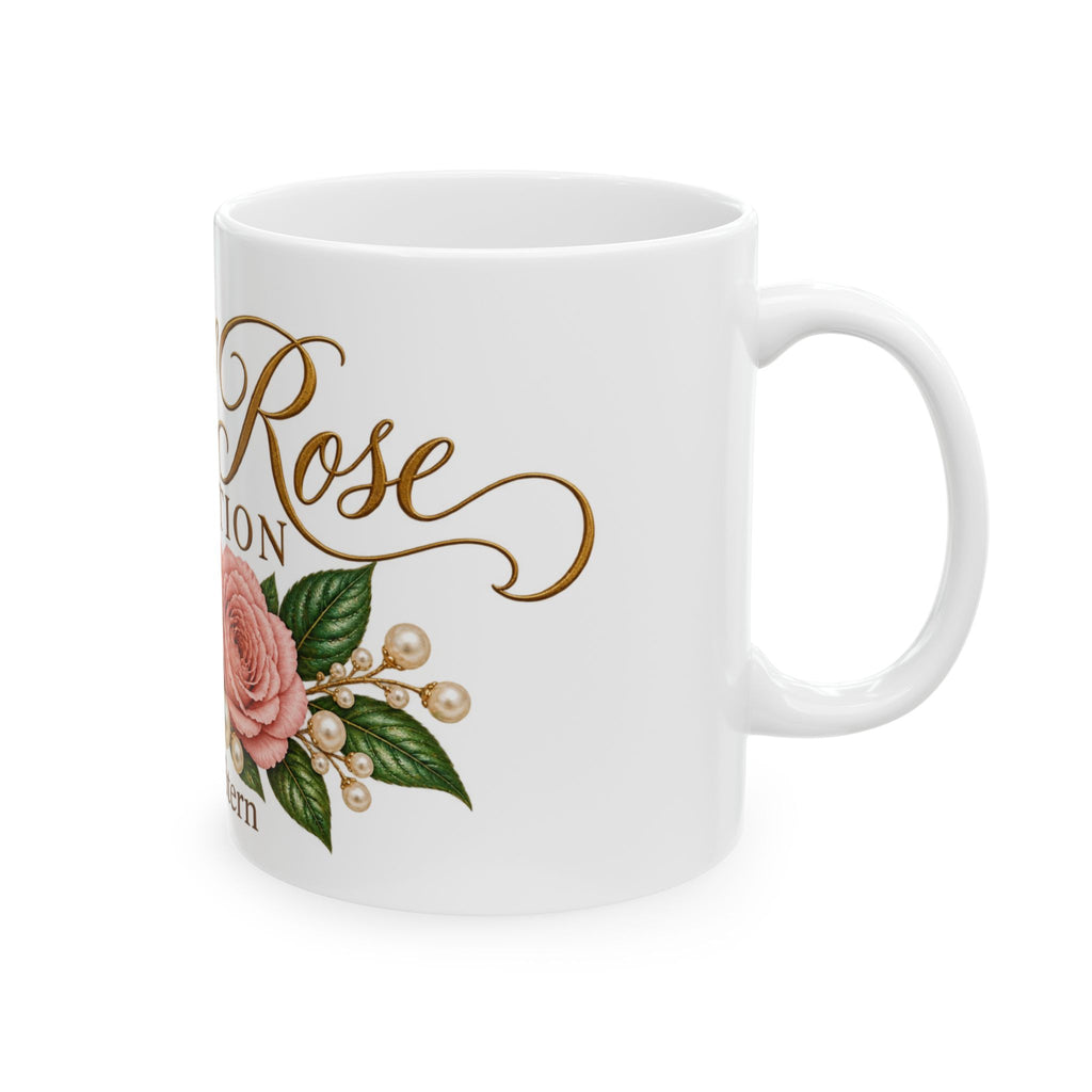 Coastal Rose Collection Floral Ceramic Mug