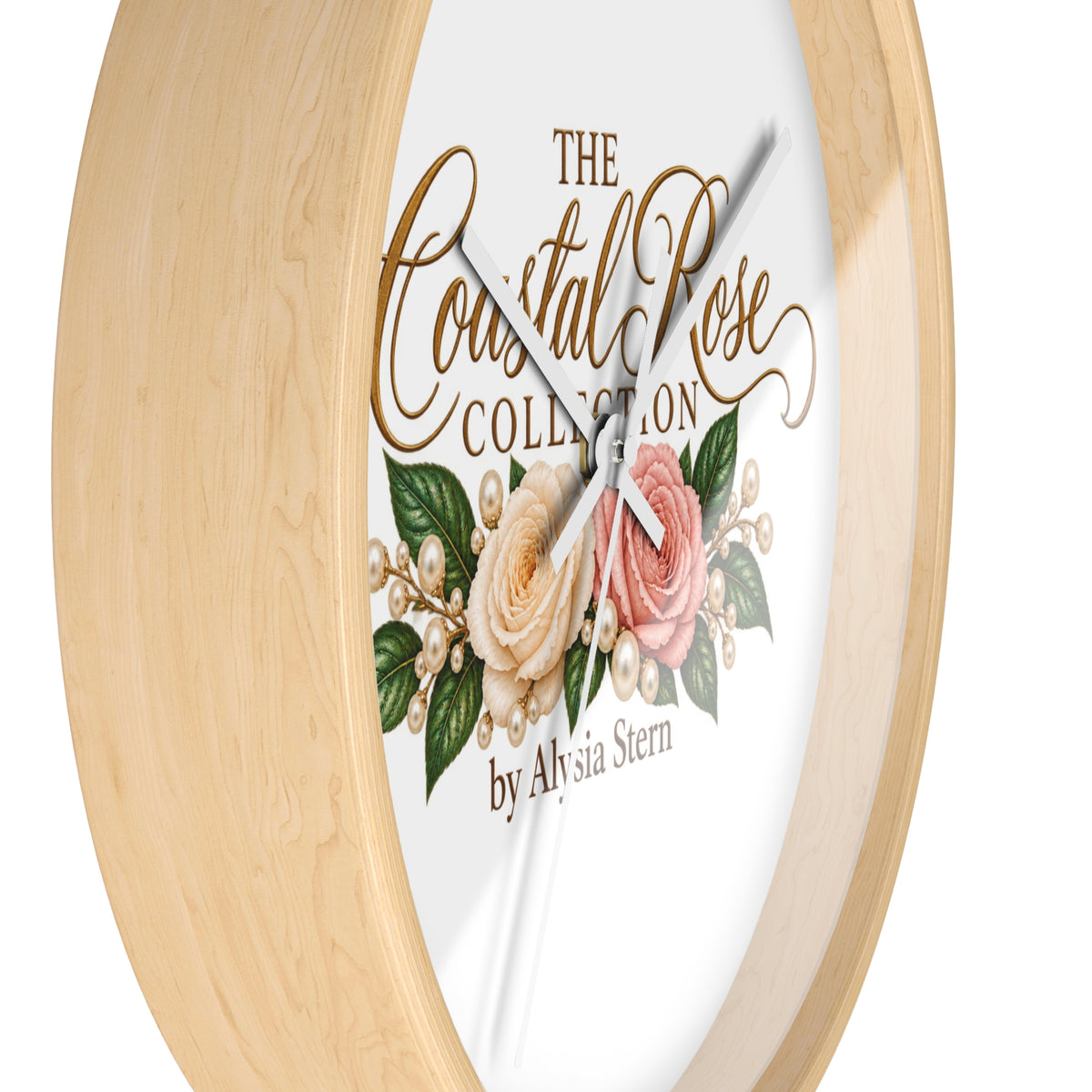 The Coastal Rose Floral Wall Clock