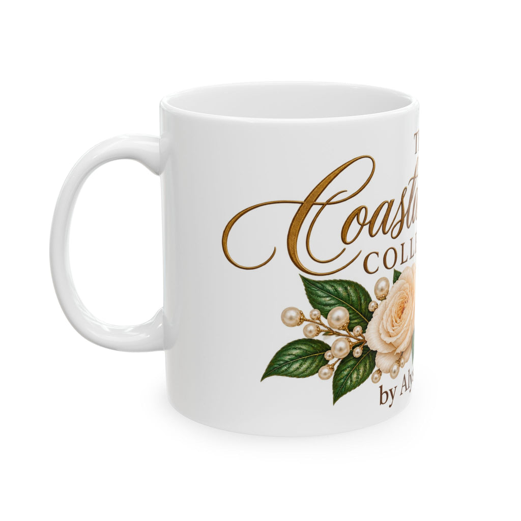 Coastal Rose Collection Floral Ceramic Mug