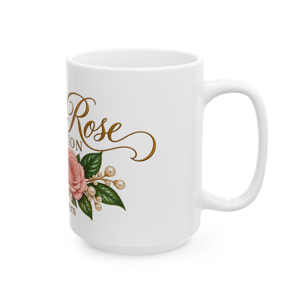 Coastal Rose Collection Floral Ceramic Mug