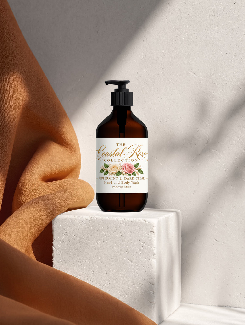 Hand & Body Wash, Peppermint & Dark Cedar